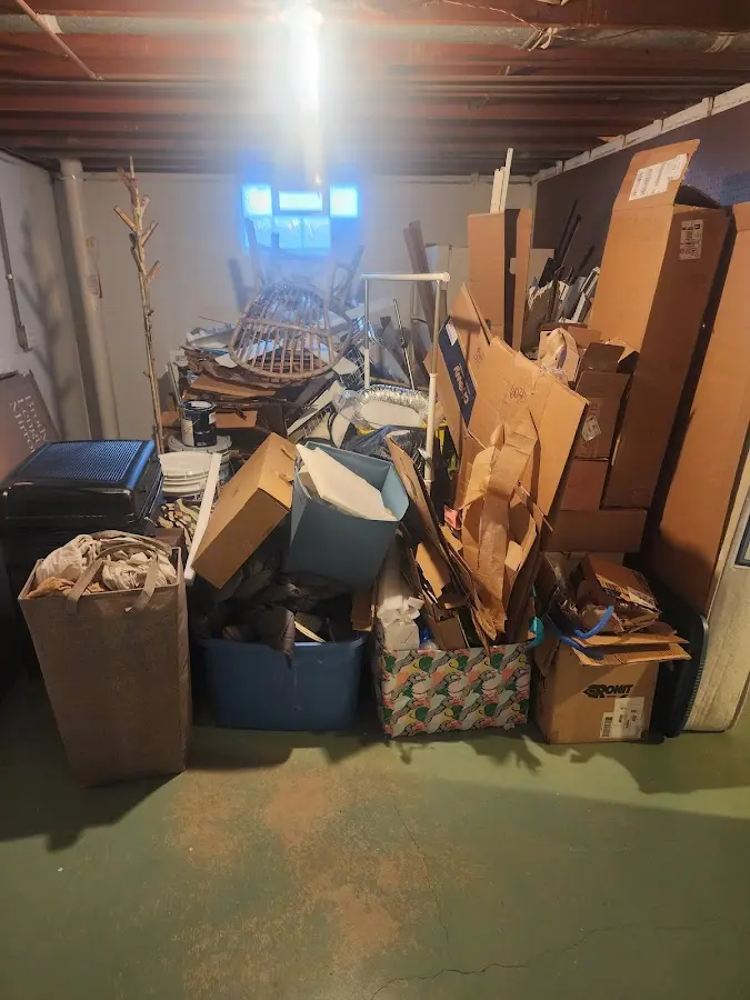 Roll-off dumpster container at job site for 20 Yard Dumpster Rental in Fairview Shores